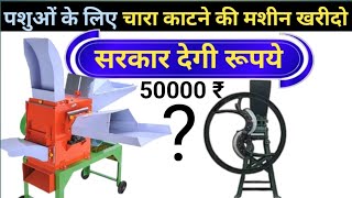 चारा / कुट्टी काटने की मशीन खरीदो, सरकार देगी पैसा // Chaff Cutter Machine Subsidy // Chaff Cutter