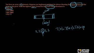 Solved Problem 6: Quick Sort | Appliedcourse