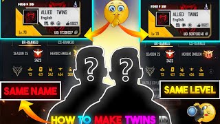 HOW TO MAKE ID LIKE TWINS BROTHER 🔥TOP 5 WAYS 😙 MAKE TWINS ID IN FREE FIRE 😍 TIPS AND TRICKS 🤔😙