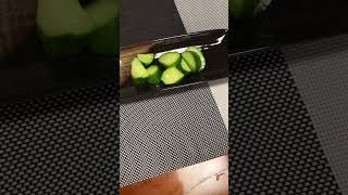 QUICK COOK ☆塩きゅうり盛付け☆ 家庭菜園の採れたてキュウリを食べる  vegetables(cucumber) from farm 2023.06.10