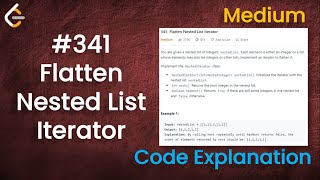 Flatten Nested List Iterator | Live Coding with Explanation | Leetcode - 341