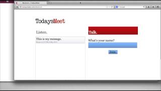 Using TodaysMeet.com as a backchannel in class