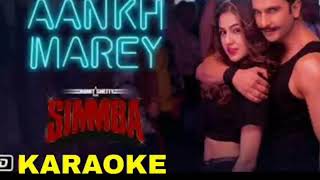 SIMMBA: Aankh Marey Karaoke  | Ranveer Singh, Sara Ali Khan