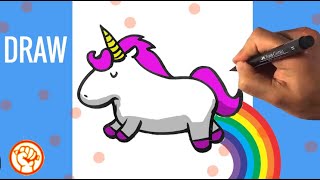 How to Draw a Cute Unicorn - Easy Pictures to Draw