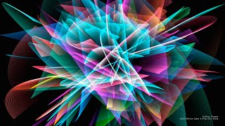 Folding Threads.Generative Art Animation.Calming Music & healing motion.3D VFX TouchDesigner VJ loop