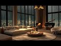 midnight melodies 🌃 cozy apartment ambience with tender jazz saxophone music u0026 rain sounds for sleep