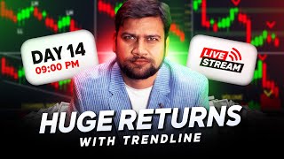 🛑How to Make Huge Returns with Trendlines? Day-14/100 Days No Loss Trading Challenge 📈