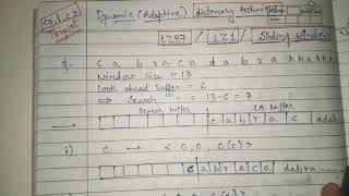 13. lz77 encoding and decoding example | LZ1 ENCODING : adaptive dictionary in data compression