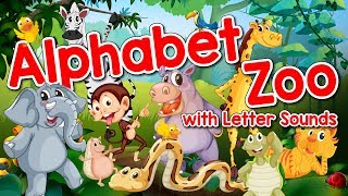 Alphabet Zoo | Alphabet & Letter Sounds for Kids | Phonics Song | Kindergarten | Jack Hartmann