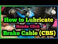 How to Lubricate Brake Cable of Honda Click (CBS)