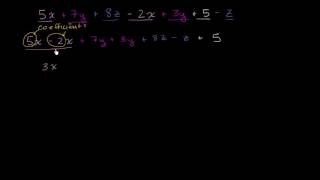 How to simplify a big expression by combining like terms | Algebra I | Khan Academy