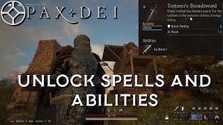 Pax Dei - How to get spells and abilities