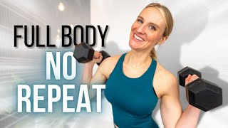 30-min NO REPEAT Strength Training | FULL BODY SUPERSETS