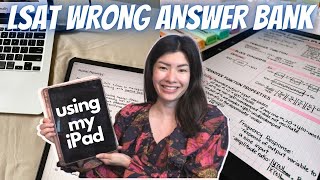 HOW I FORMAT my LSAT WRONG ANSWER BANK! using my iPad