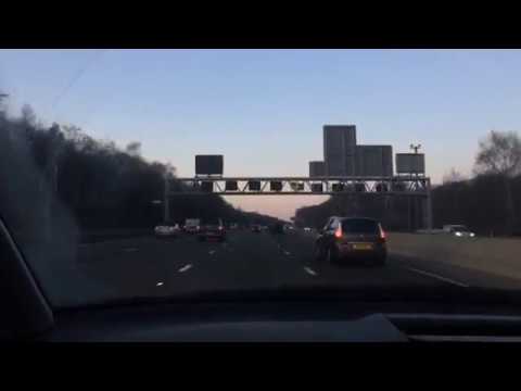Driving In The Uk A40 M40 M25 Motorway Greenford Egham Time