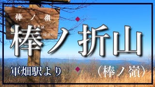 【軍畑駅より棒ノ折山へ！】樋口入→惣岳山→岩茸石山→輿越山→逆川ノ丸→黒山→権次入峠→棒ノ折山！！！　下山はマイナールート！ 棒八の頭→名栗湖畔へ。