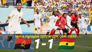 Angola 1-1 Ghana | Goal Highlights | 2023 AFCON Qualifiers