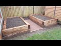 how to build raised beds using railway sleepers.