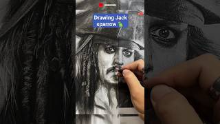 Drawing captain Jack sparrow 🔥 | Johnny Depp #shorts #jacksparrow #charcoaldrawing