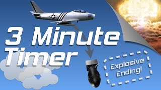 3 min exploding countdown timer with Jet Plane