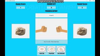 Interactive Rock Paper Scissor Game (Programmed with Python tkinter GUI)