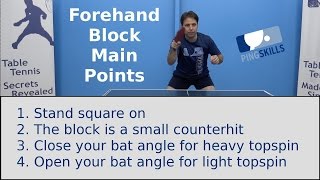 Forehand Block | Table Tennis | PingSkills