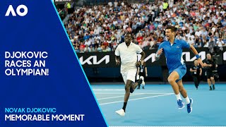 Novak Djokovic Races Against Olympic Runner! | Australian Open 2024