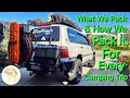 What we pack, and how we pack our Landcruiser for a camping trip, & some tips along the way. Ep.72