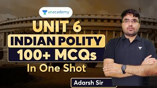 MPPSC PRE | UNIT - 6 | Indian Polity TOP 100 MCQ | MPPSC Prelims/Forest 2023 | Adarsh Pandey Sir