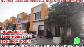 HOSUR | 5 BHK DUPLEX HOUSE SALES | LAND 1500 SQFT | BUIT UP 2100 SQFT | PRICE 1.60 CRORE | BOOK NOW