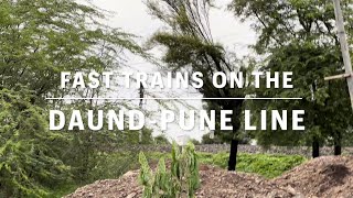 Trains on the Daund-Pune Line | Superfast Express and Goods Trains!