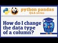 How do I change the data type of a pandas Series?
