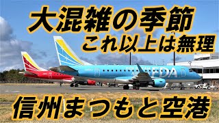 FDA いまだけ!! ずらりと並ぶ かっこいい飛行機がいっぱいの 信州まつもと空港