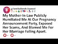 My Mother-In-Law Publicly Humiliated Me At Our Pregnancy Announcement Party, Exposed Her Scams, And