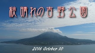 秋晴れの吉野公園　桜島の眺望　2016 October 10