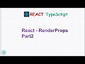 ReactJS -Tutorial- 26 -Render Props Part2