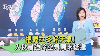 早安氣象20231108 把握立冬好天氣! 入秋最強冷空氣周末抵達｜TVBS新聞 @TVBSNEWS01