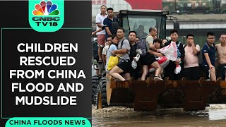 China Floods: Dramatic Rescue of Children from Typhoon Doksuri Flooding | CNBC TV18