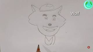 How to draw Wolf Easy step by step/ Drawing Wolf