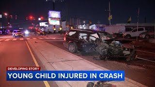 5-year-old boy fighting for his life after 4-car crash in Philadelphia