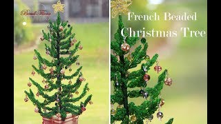 French beaded Christmas tree - pattern and tutorial by Bead Flora Studio