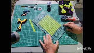 using a slingshot band template to cut sobong latex. #slingshot #learning