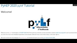 PyHEP 2020 pyhf Tutorial