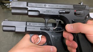 Cz75比較　東京マルイエアコキ18禁 ファーストモデルとKSCガスブローバック 2nd HW　ハンドガン　エアガンガスガン