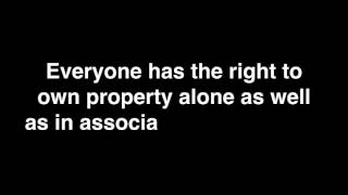 Your Human Rights - Article #17 (on owning property)