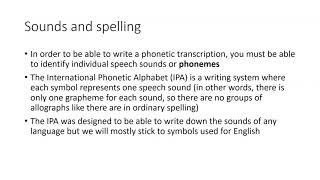 CSD2361 Phonemes and allophones