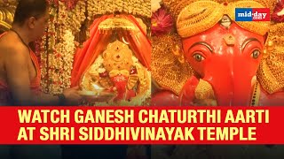 Ganesh Chaturthi  ‘Aarti' performed at Shri Siddhivinayak Temple in Mumbai