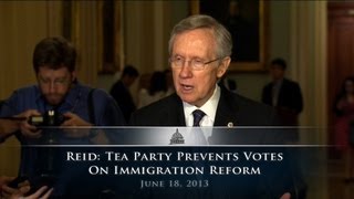 Reid: Tea Party Prevents Votes on Immigration Reform