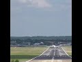 Airplane rushing to takeoff before a Airbus A380 lands