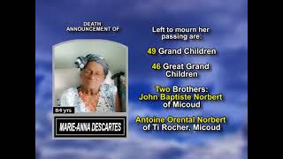 Marie-Anna Descartes ~ Long Obituary